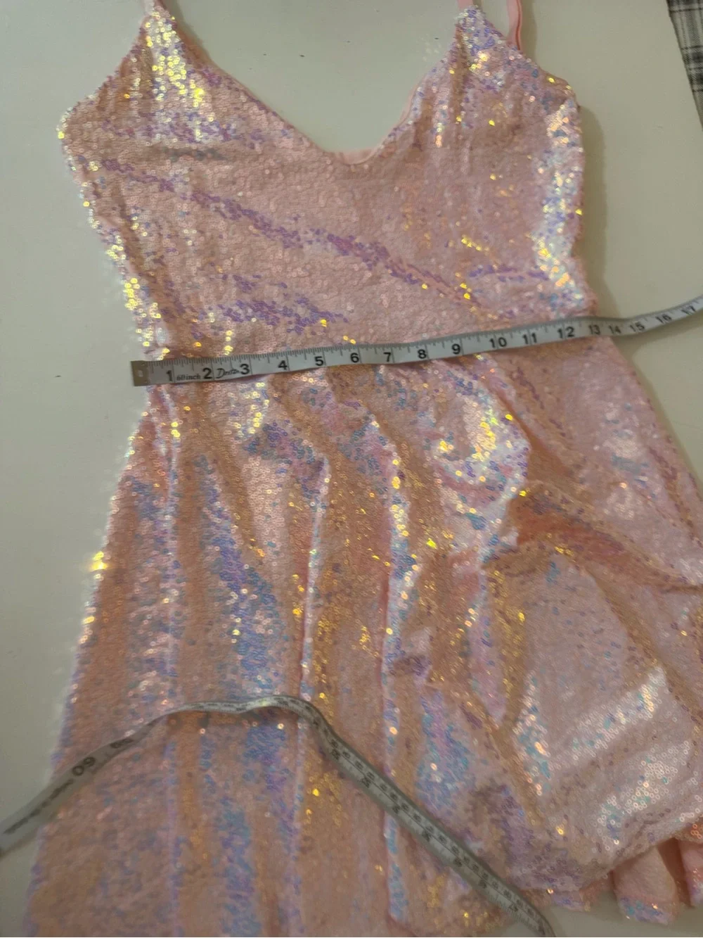 BlackMilk Sparkle Sparkle Blush Iridescent Sequin Skater Dress S *FLAWS/READ* - Picture 12 of 16